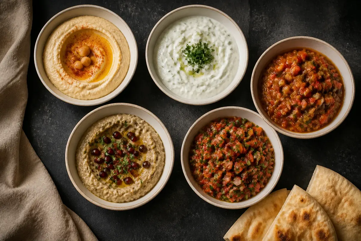 Assortiment de mezze de démonstration